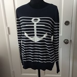 Striped ⚓ Anchor Sweater Nautica XL NWT